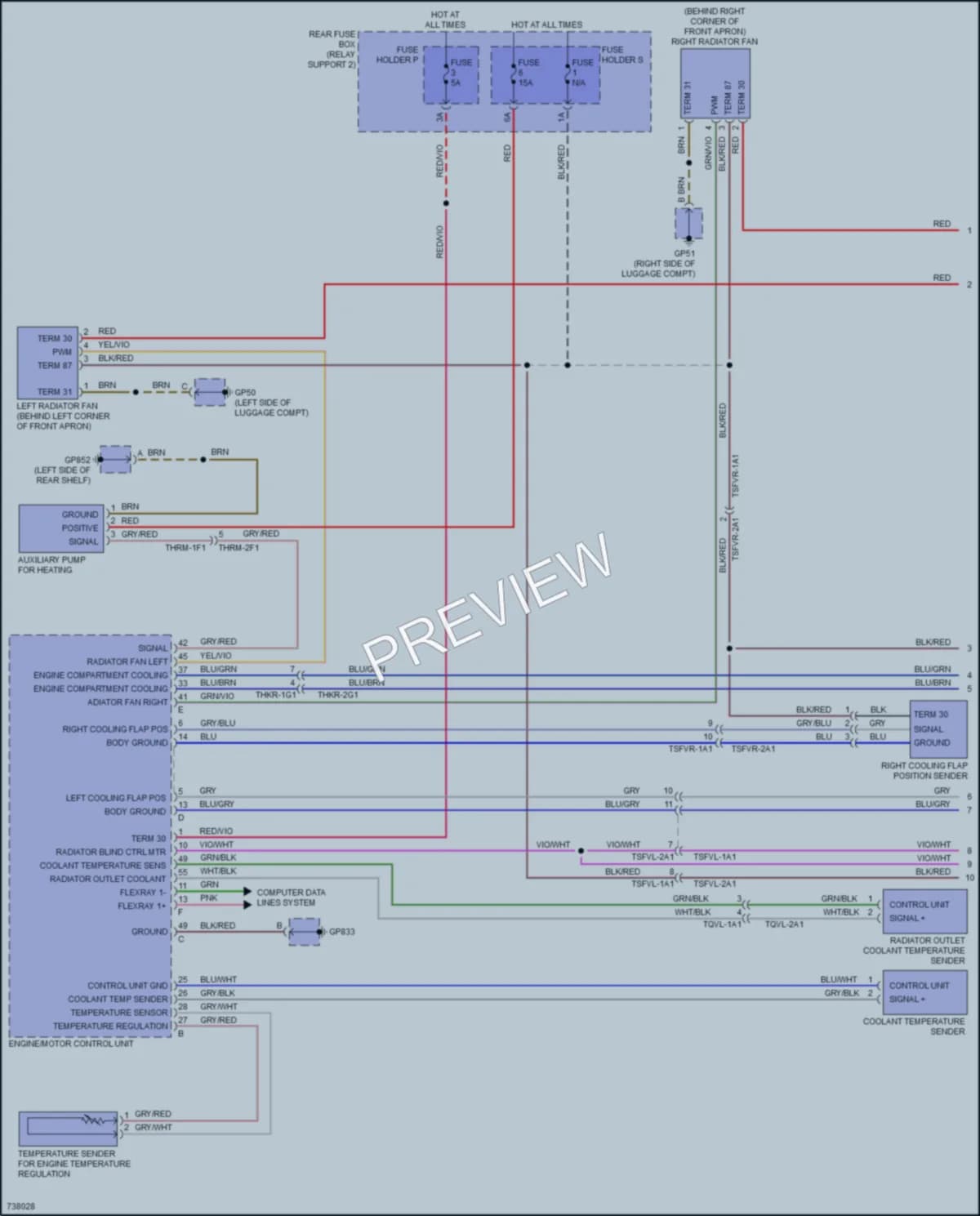 2020 Porsche 911 Cooling Fan wiring diagram preview