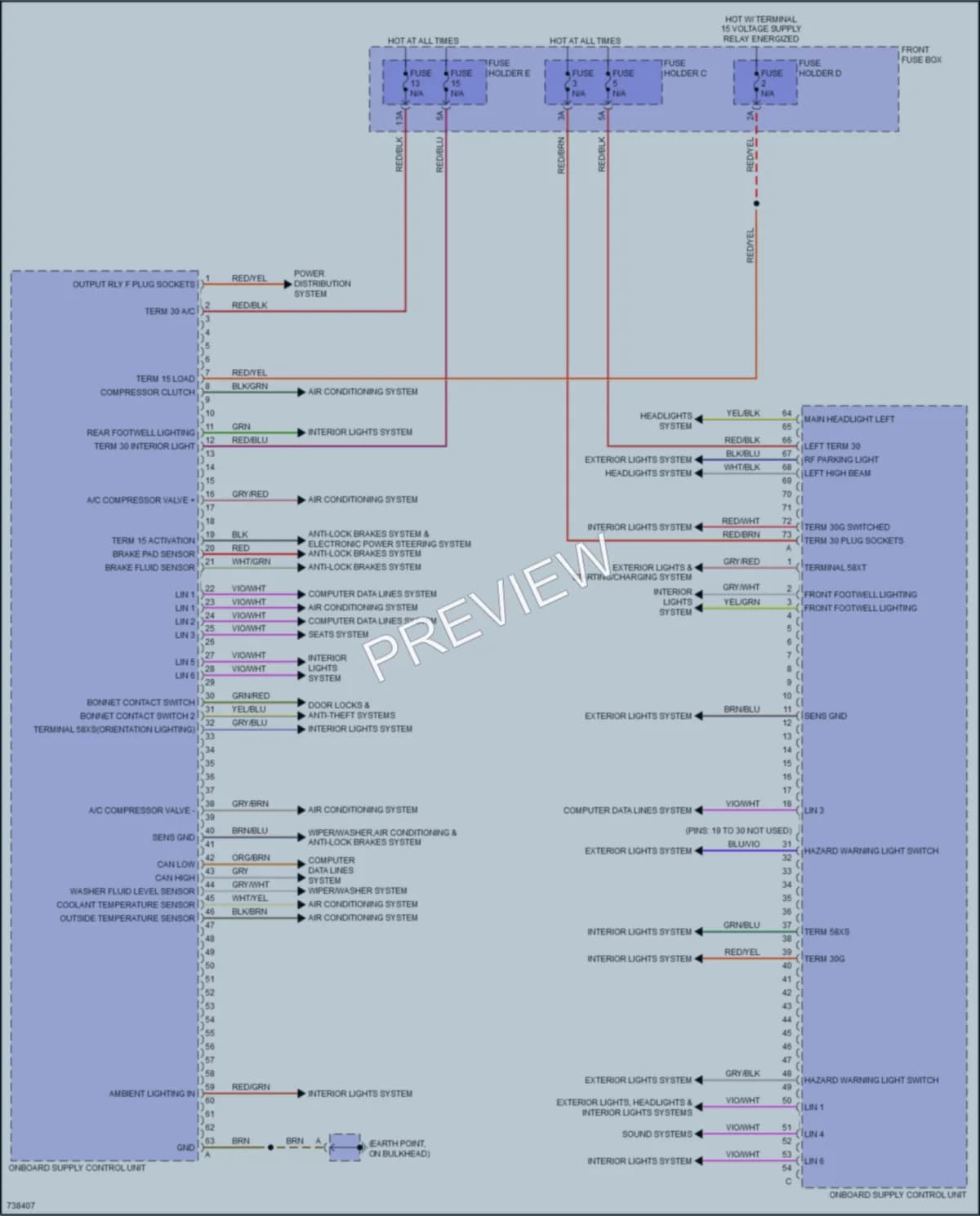 2020 Porsche Cayenne Body Control Modules wiring diagram preview
