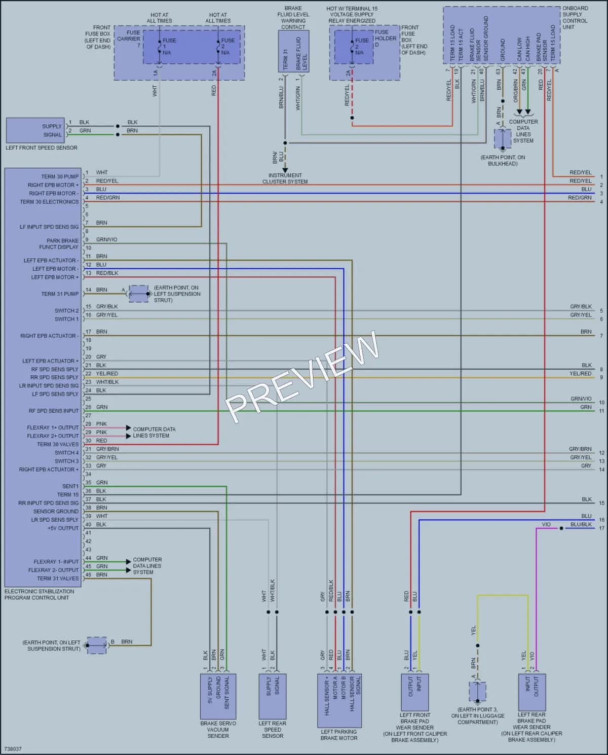 2020 Porsche CayenneCoupe Anti Lock Brakes wiring diagram preview