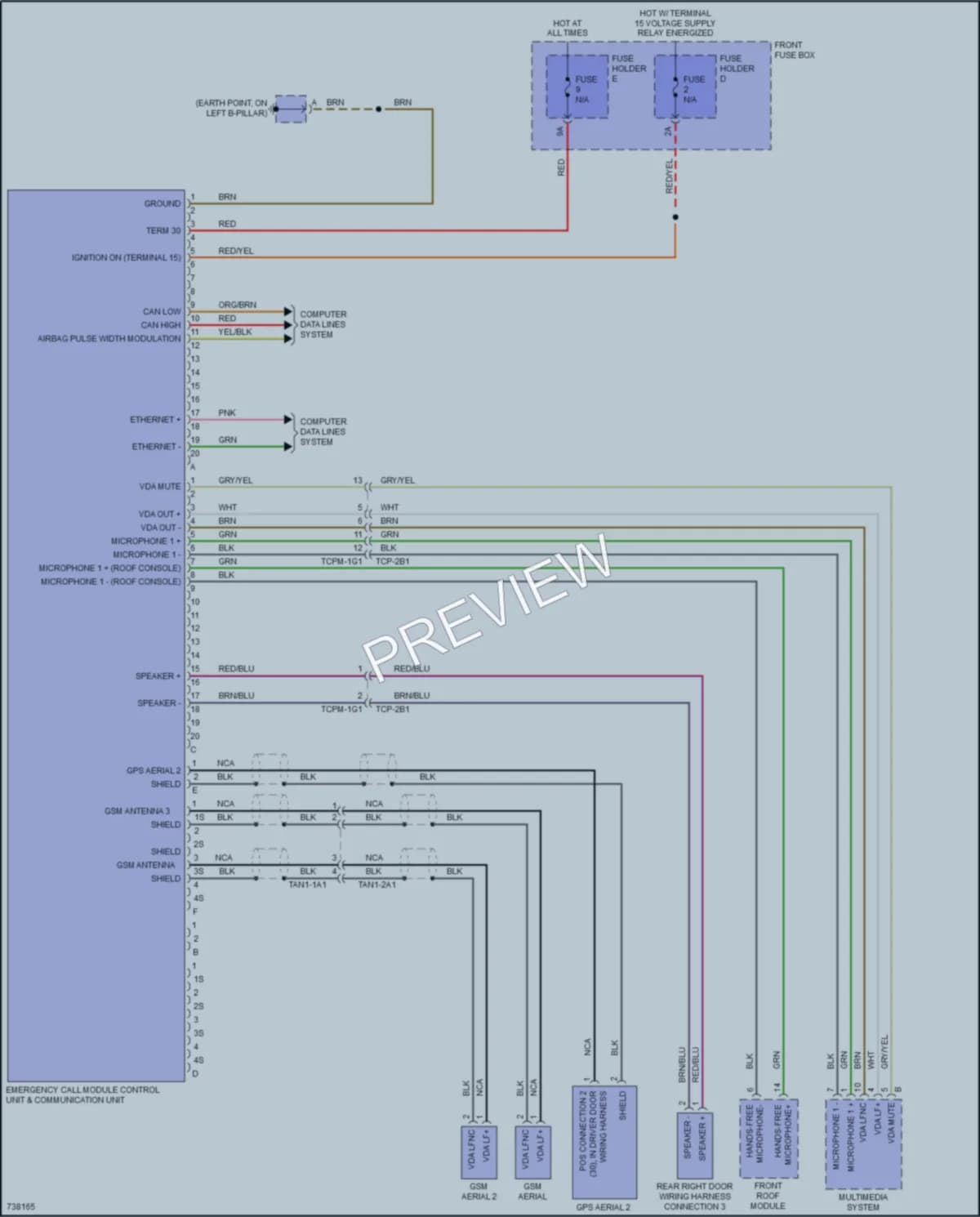 2020 Porsche CayenneCoupe Navigation wiring diagram preview