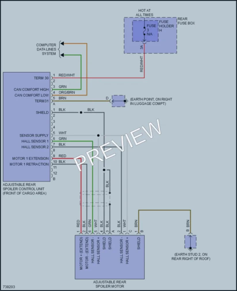 2020 Porsche CayenneCoupeHybrid Active Bodyworks wiring diagram preview