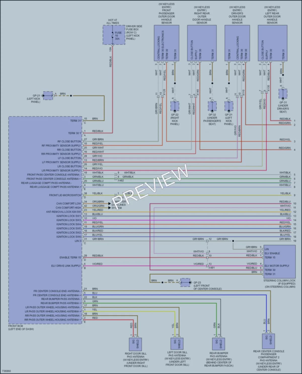 2020 Porsche Macan Anti Theft wiring diagram preview