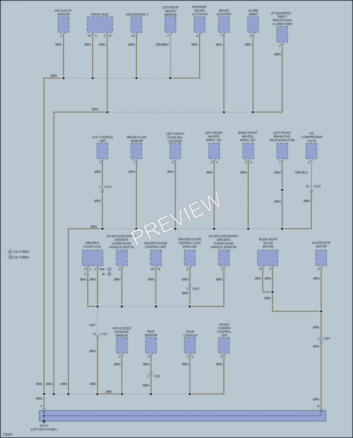 2020 Porsche Macan Ground Distribution wiring diagram preview