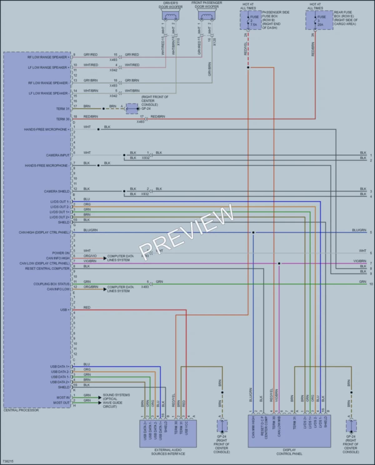 2020 Porsche Macan Radio wiring diagram preview