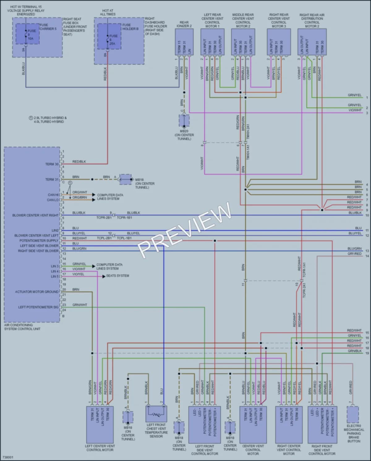 2020 Porsche Panamera Air Conditioning wiring diagram preview