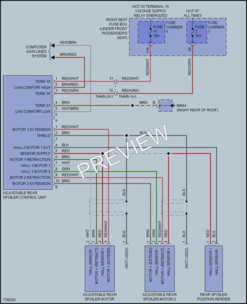 2020 Porsche PanameraHybrid Active Bodyworks wiring diagram preview