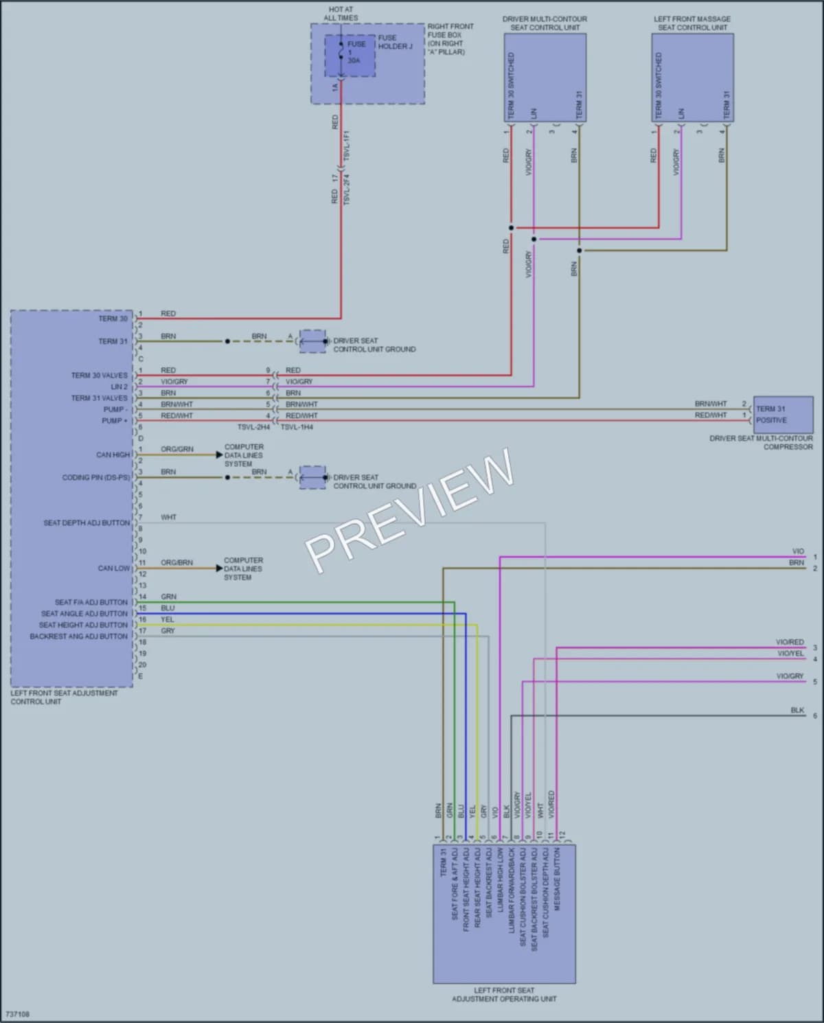 2020 Porsche PanameraHybrid Memory Systems wiring diagram preview