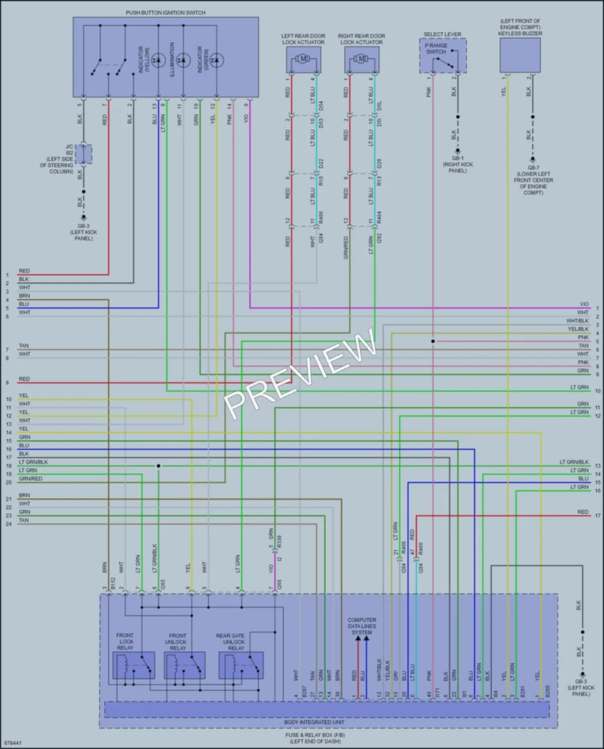 2020 Subaru Ascent Anti Theft wiring diagram preview