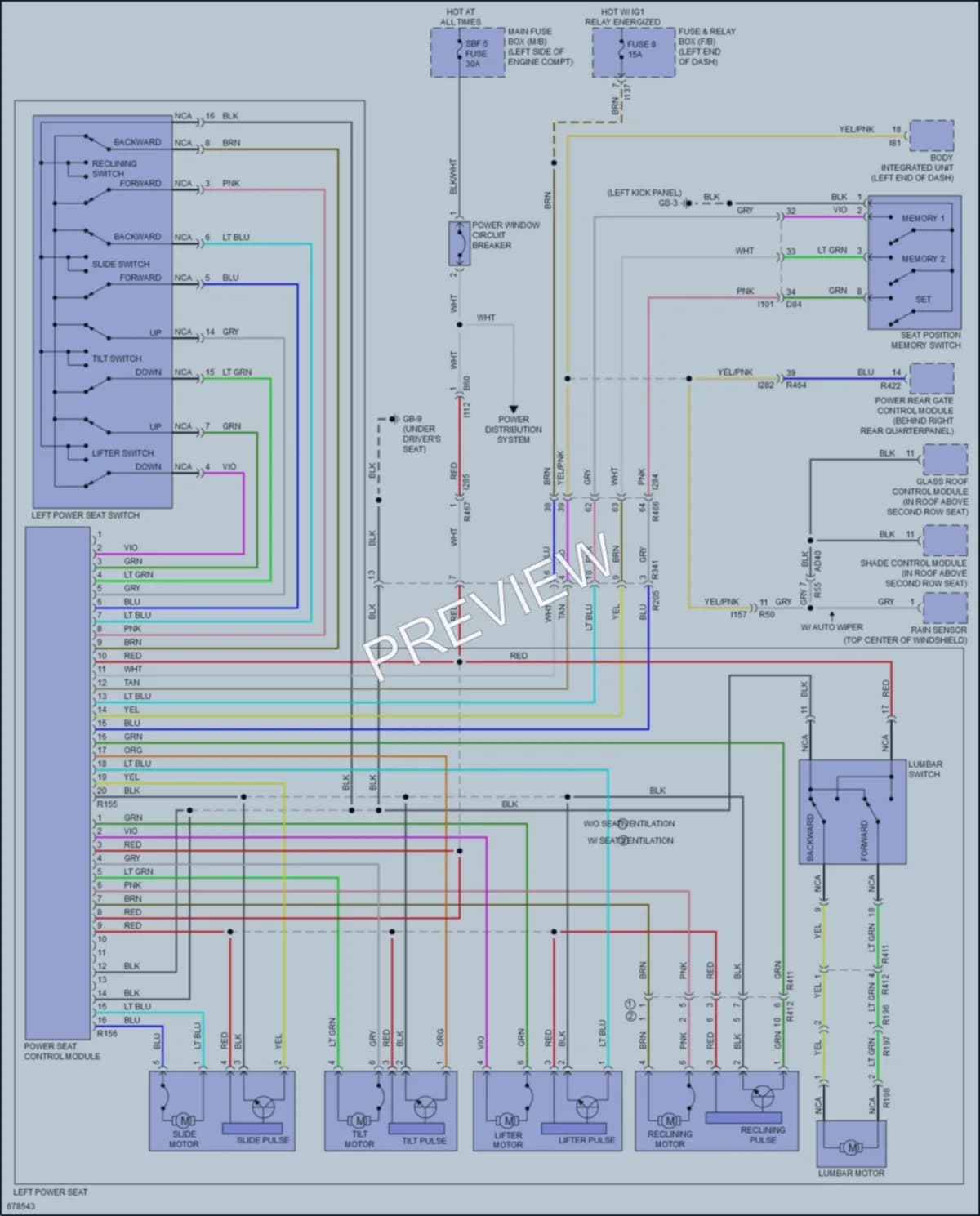 2020 Subaru Ascent Memory Systems wiring diagram preview