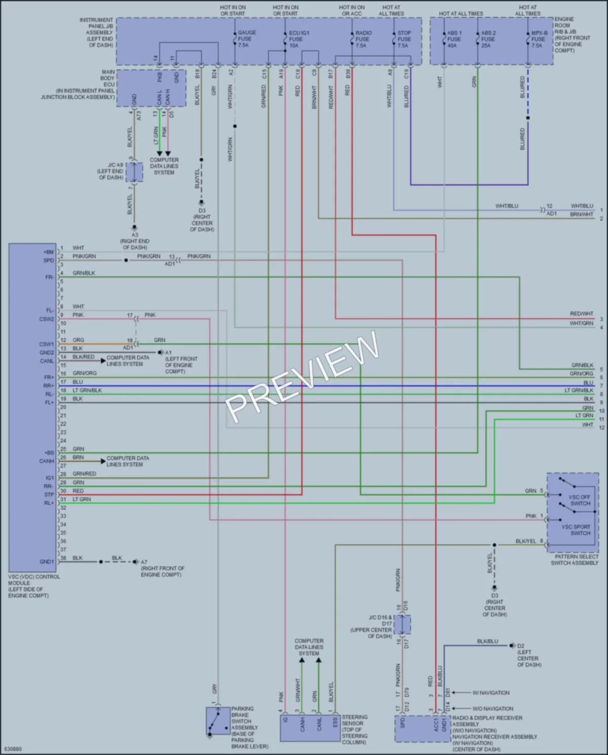 2020 Subaru BRZ Anti Lock Brakes wiring diagram preview