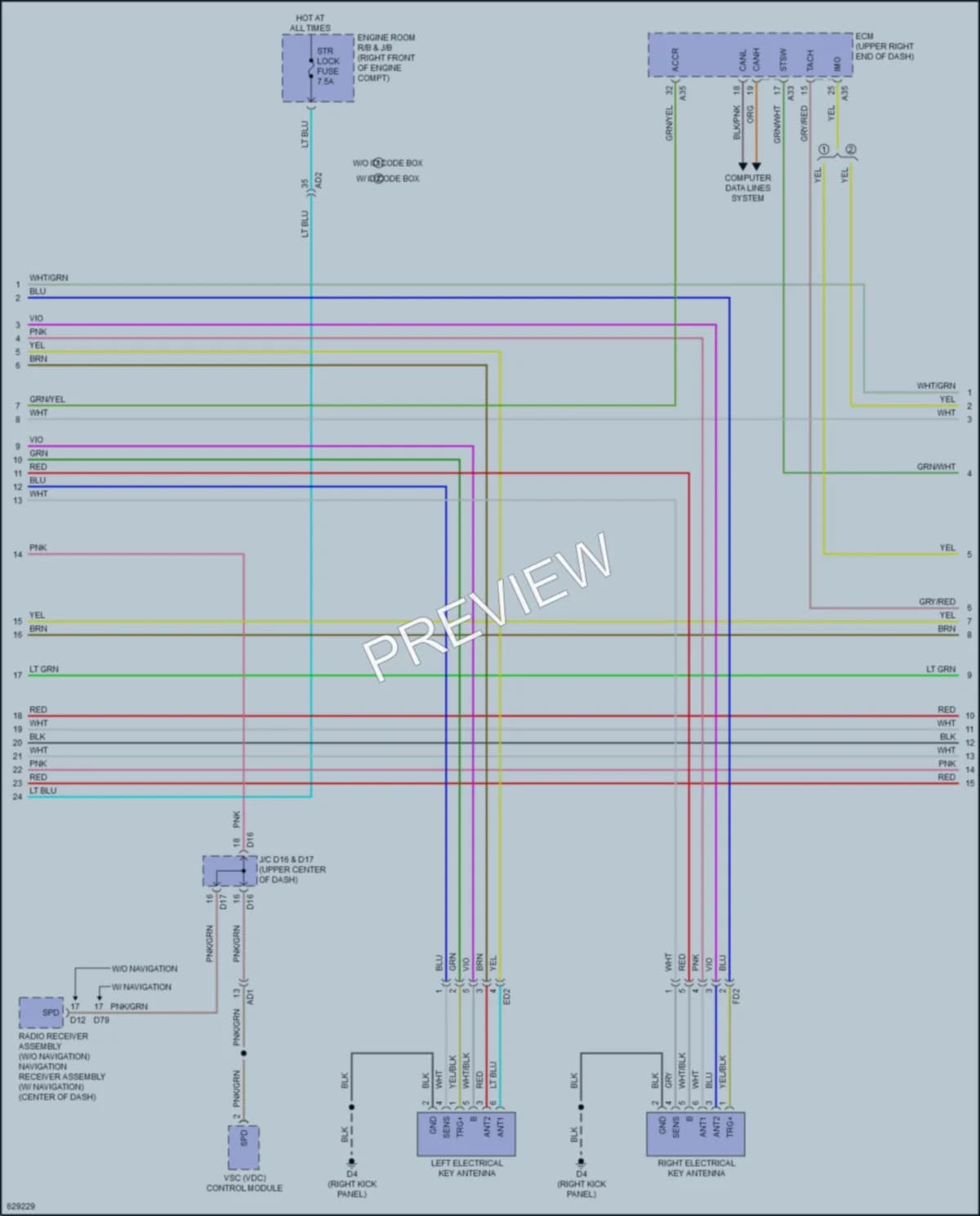 2020 Subaru BRZ Anti Theft wiring diagram preview