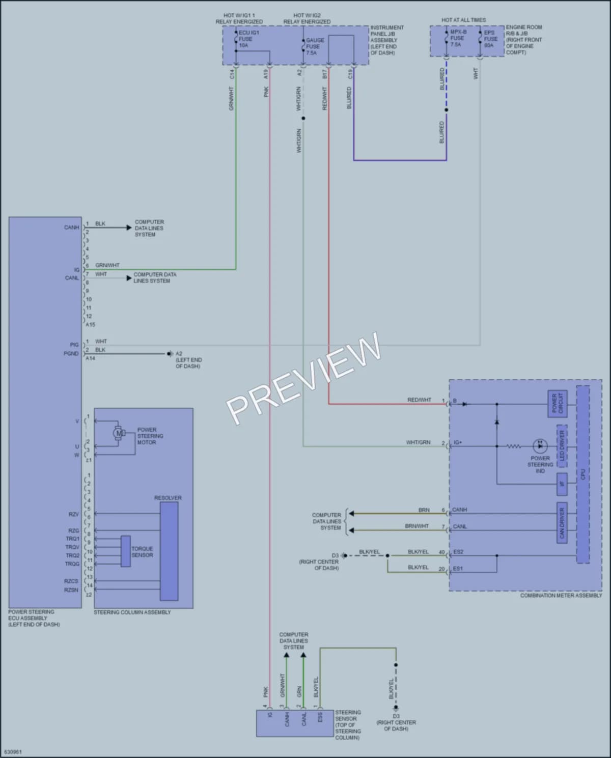 2020 Subaru BRZ Electronic Power Steering wiring diagram preview