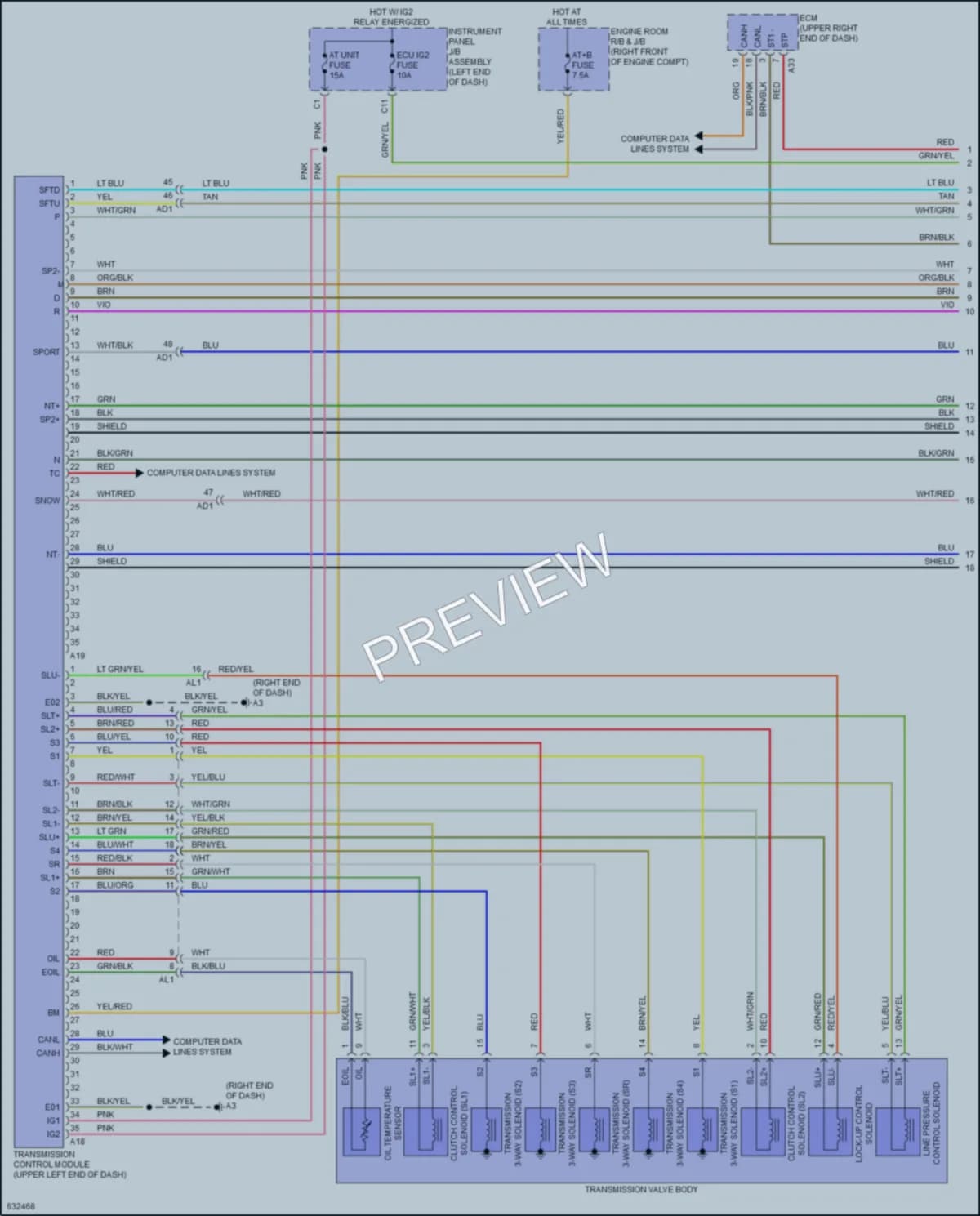 2020 Subaru BRZ Transmission wiring diagram preview