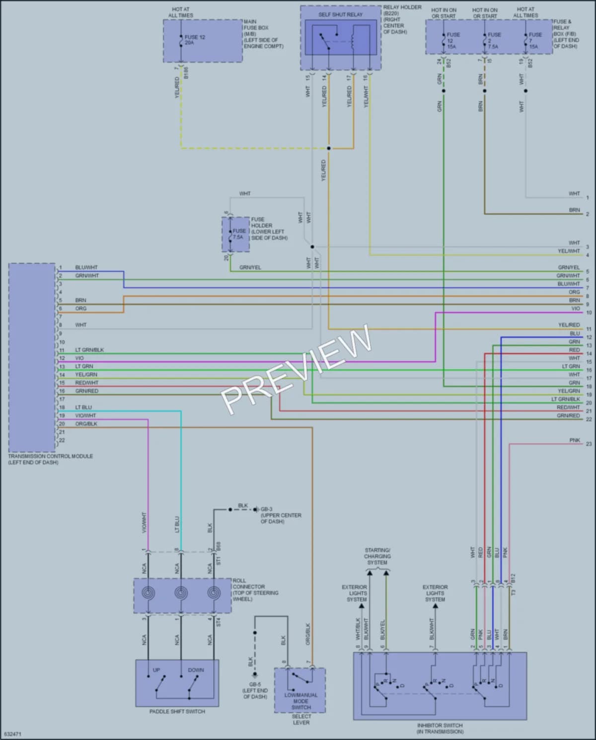 2020 Subaru WRX Transmission wiring diagram preview
