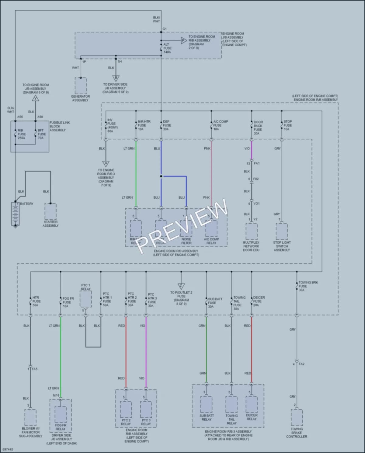 2020 Toyota 4Runner Power Distribution wiring diagram preview