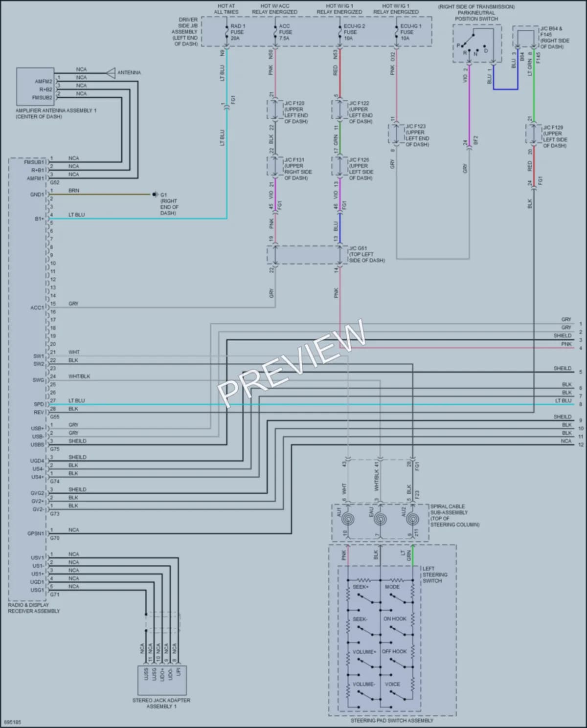 2020 Toyota 4Runner Radio wiring diagram preview