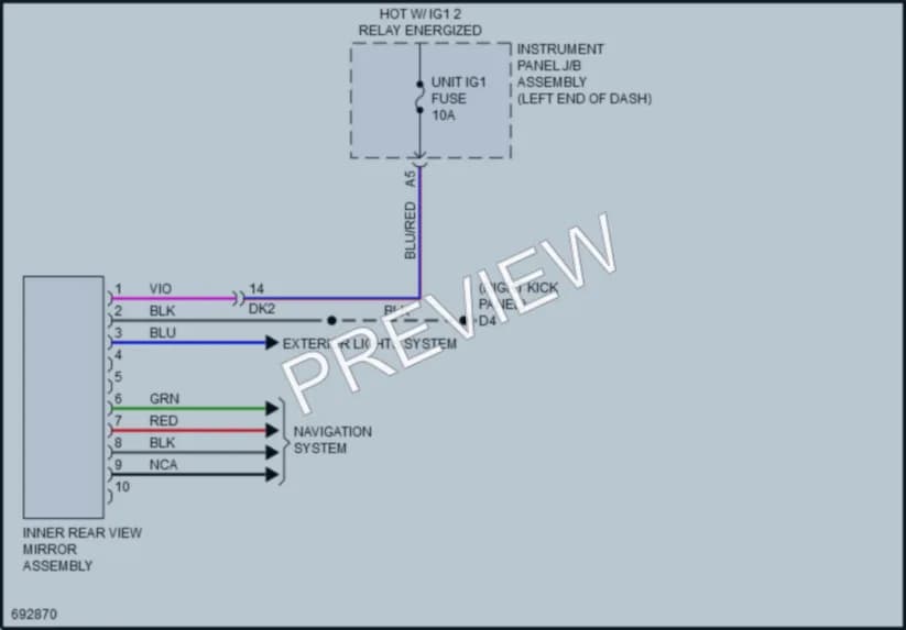 2020 Toyota 86 Power Mirrors wiring diagram preview