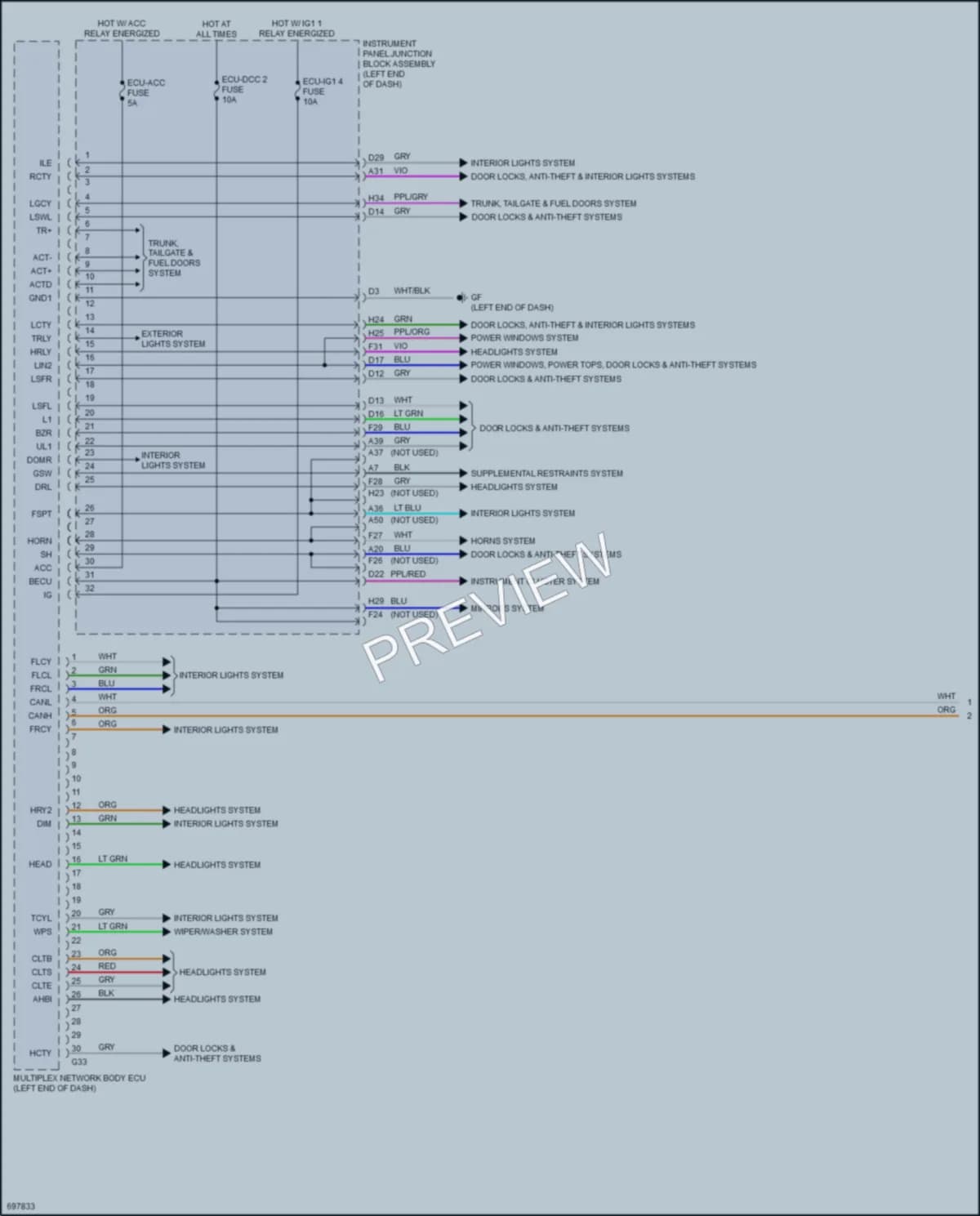 2020 Toyota Avalon Body Control Modules wiring diagram preview