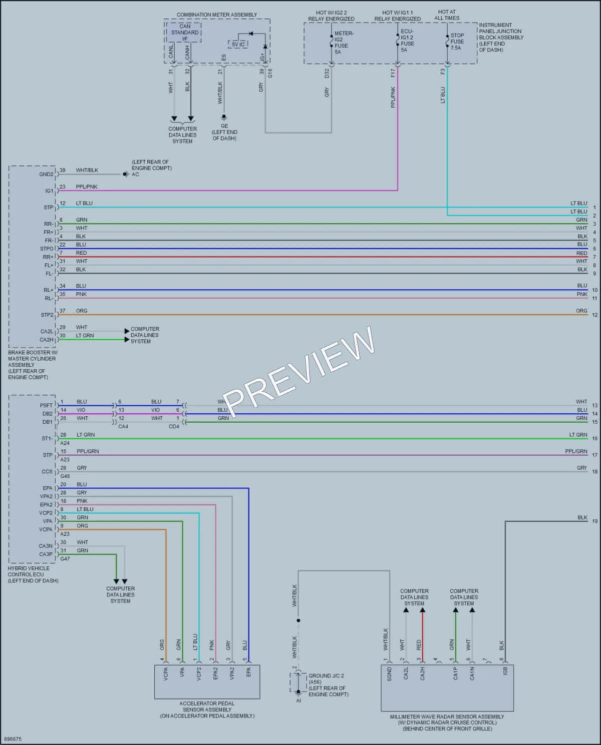 2020 Toyota Avalon Cruise Control wiring diagram preview
