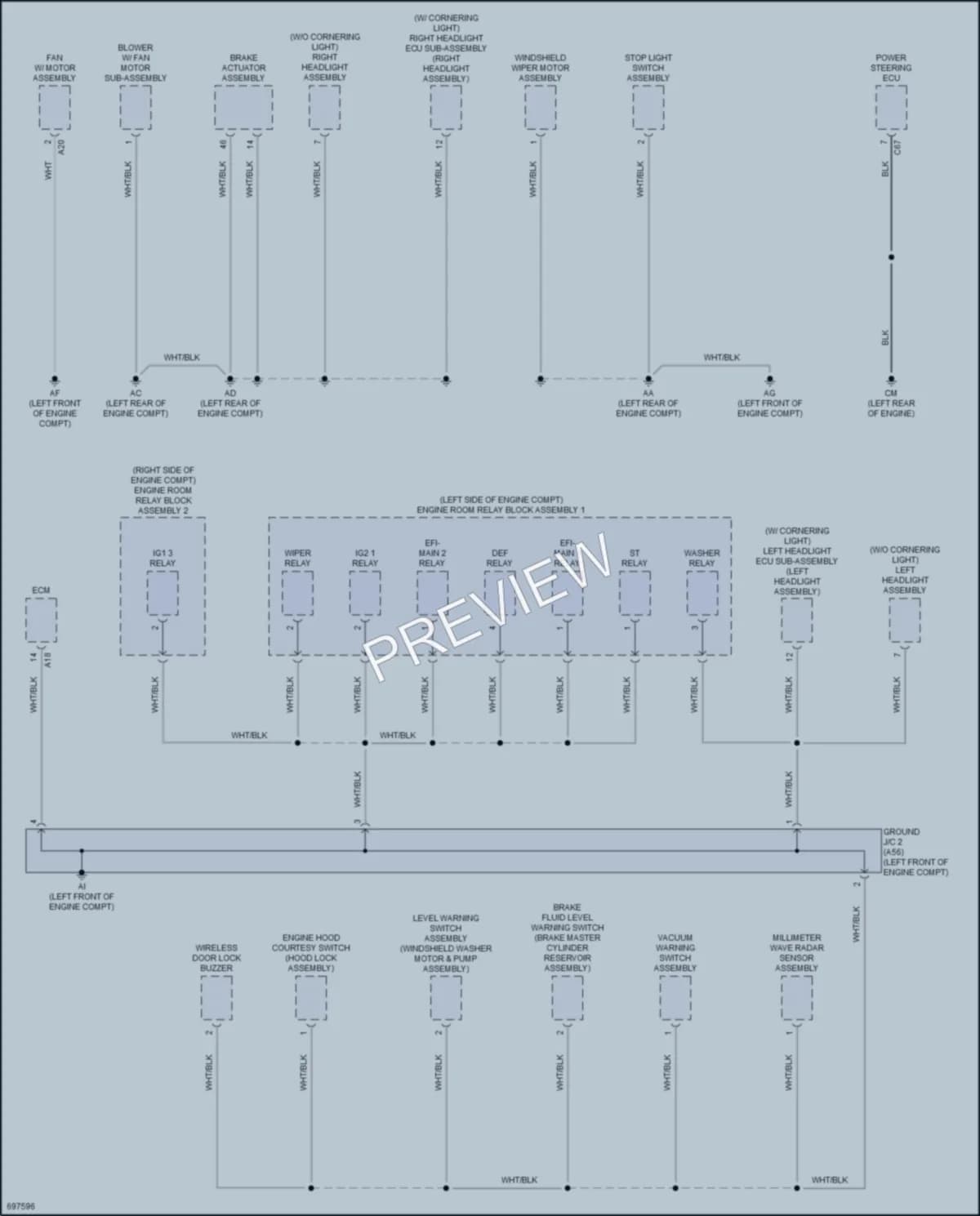 2020 Toyota Avalon Ground Distribution wiring diagram preview