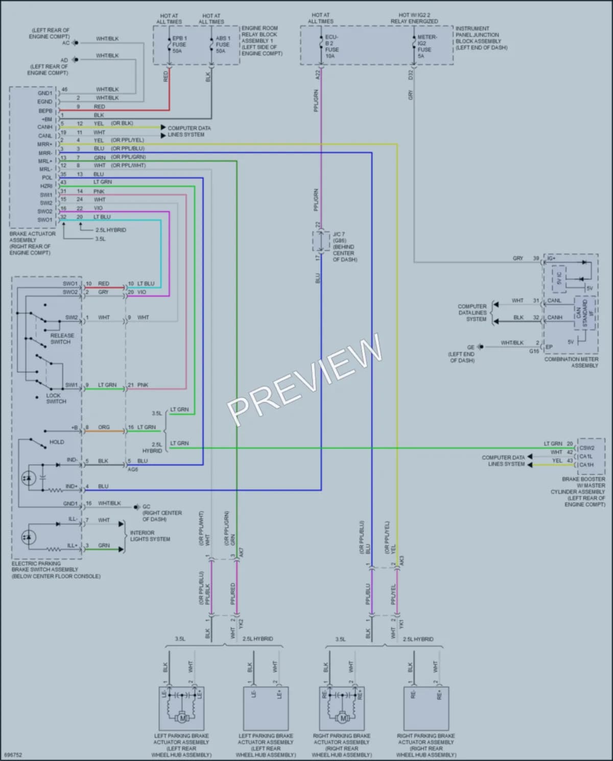 2020 Toyota Avalon Shift Interlock wiring diagram preview