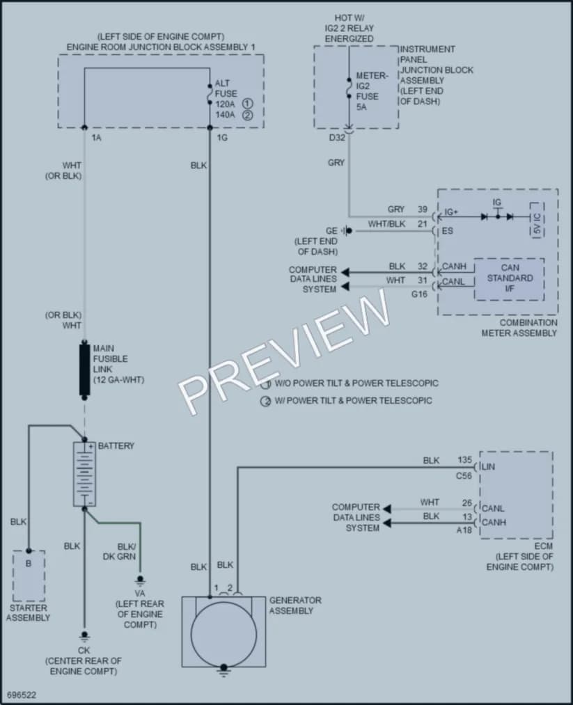2020 Toyota Avalon Starting Charging wiring diagram preview