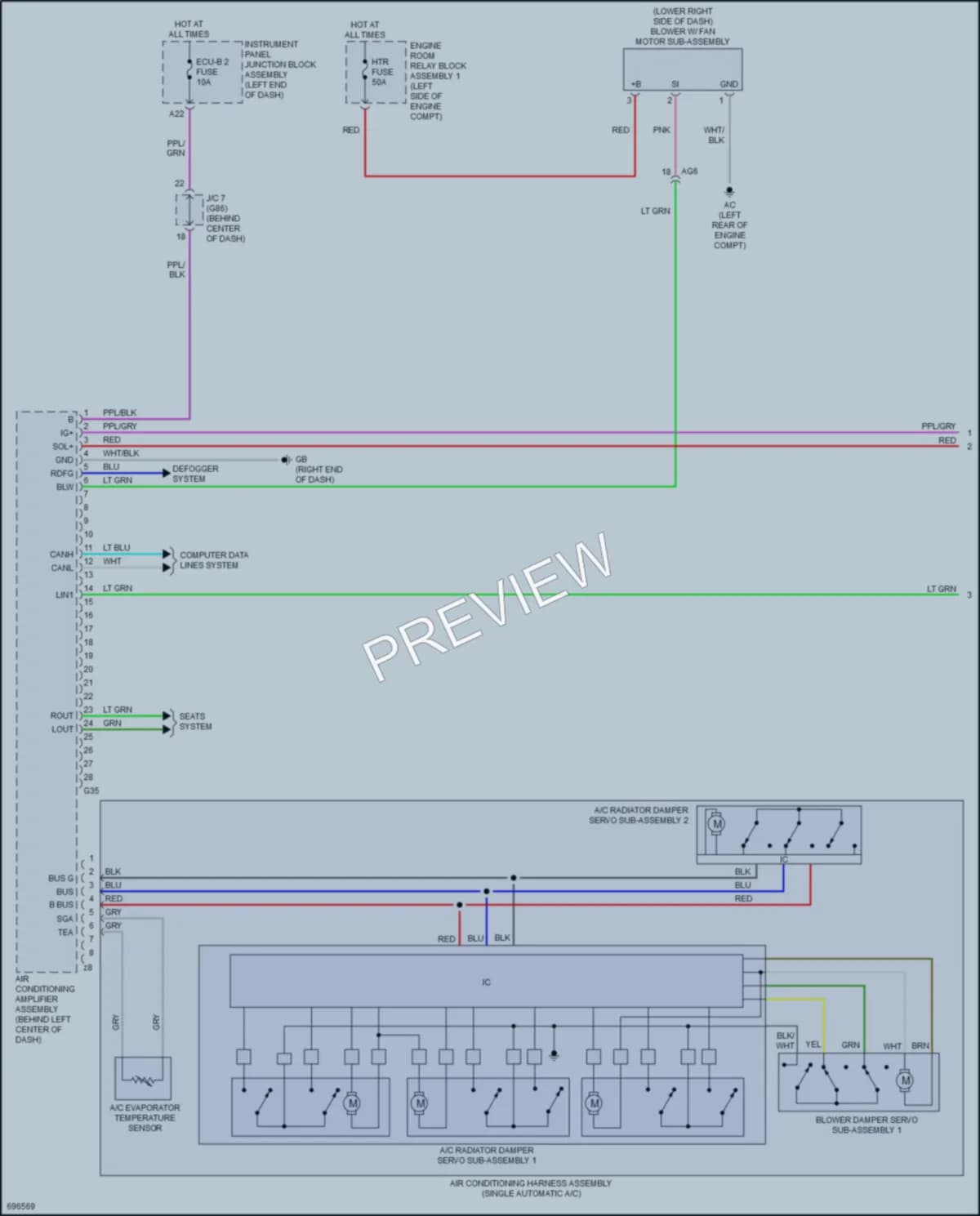2020 Toyota AvalonHybrid Air Conditioning wiring diagram preview