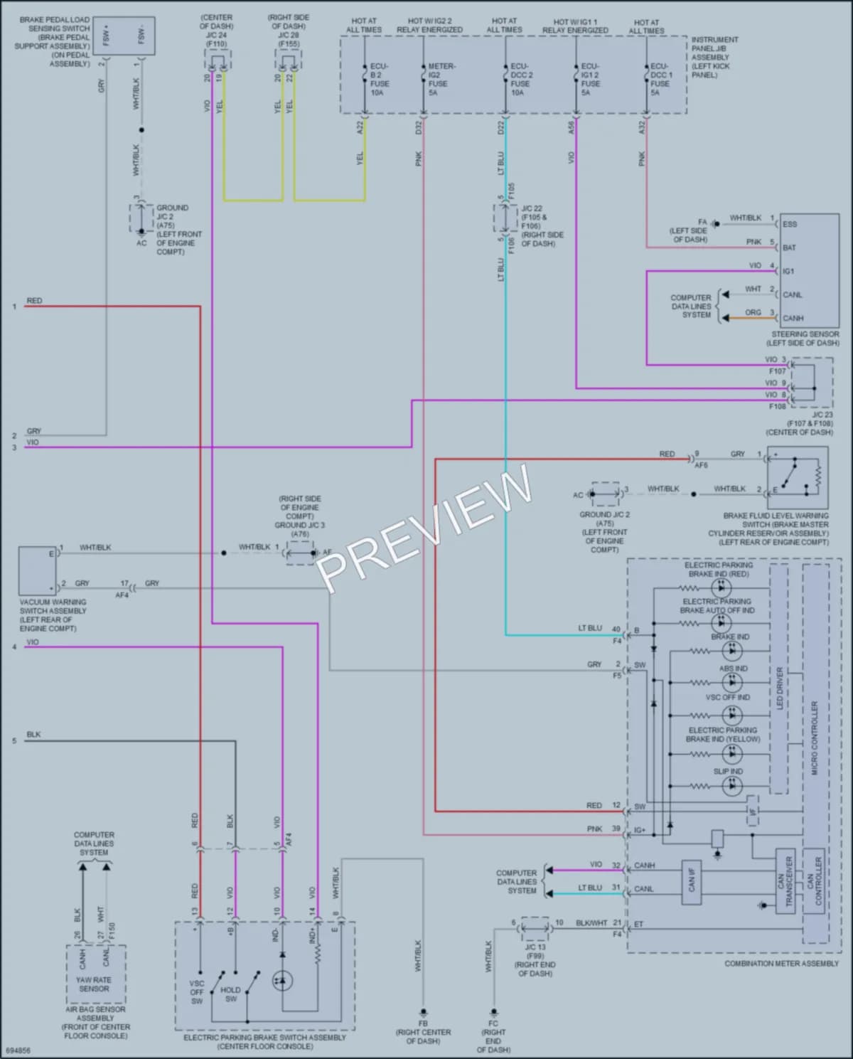 2020 Toyota CHR Anti Lock Brakes wiring diagram preview
