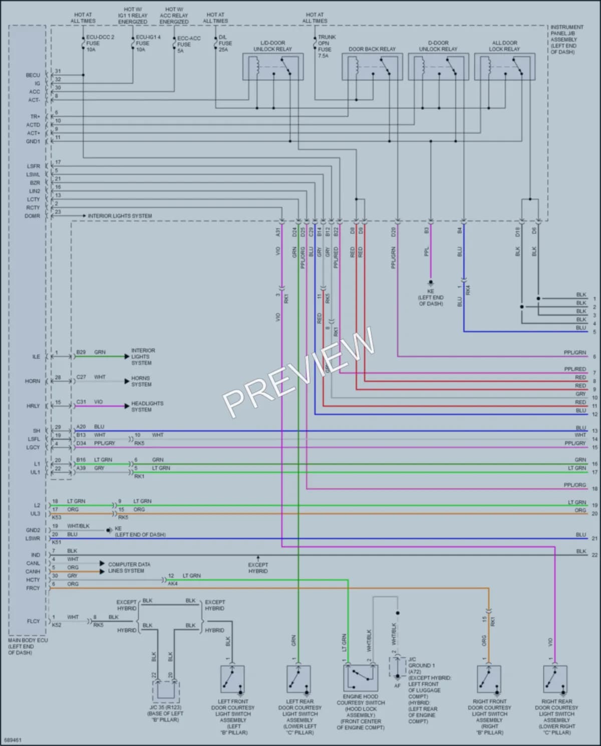 2020 Toyota Camry Anti Theft wiring diagram preview