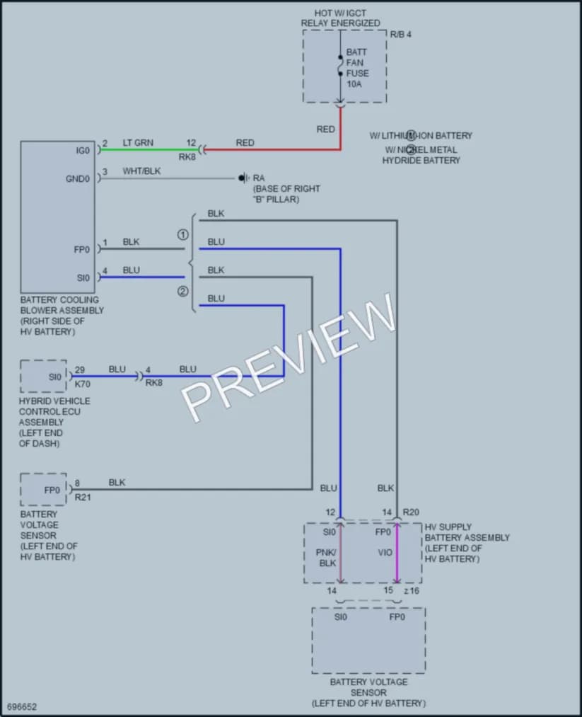 2020 Toyota Camry Cooling Fan wiring diagram preview