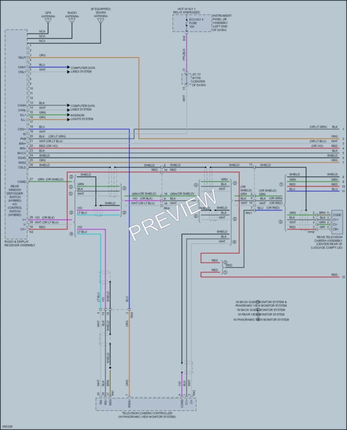 2020 Toyota Camry Radio wiring diagram preview