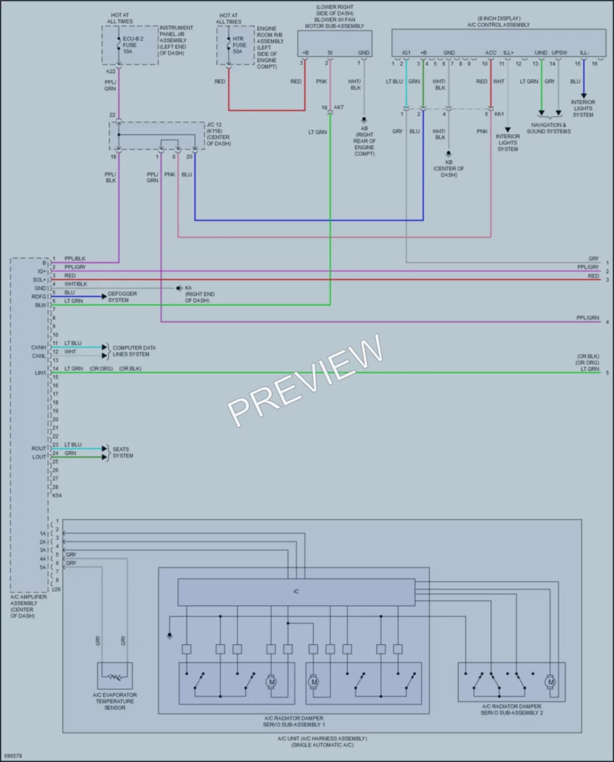 2020 Toyota CamryHybrid Air Conditioning wiring diagram preview