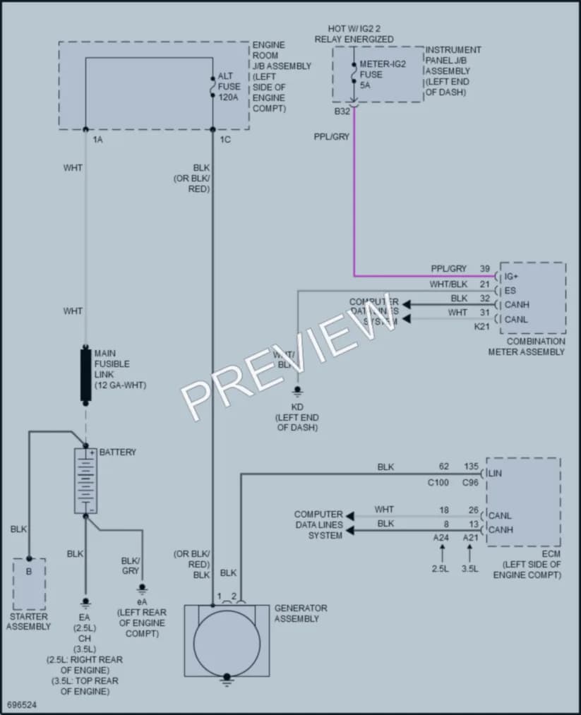 2020 Toyota CamryHybrid Starting Charging wiring diagram preview