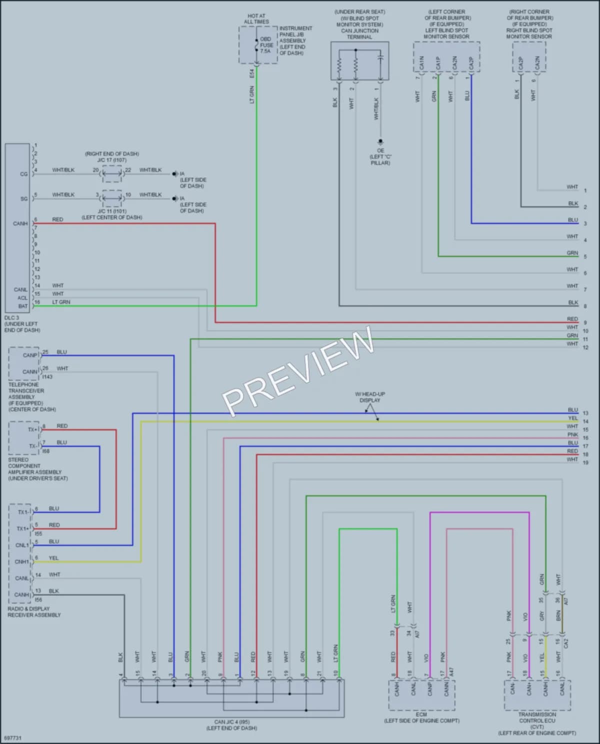 2020 Toyota CorollaHybrid Computer Data Lines wiring diagram preview