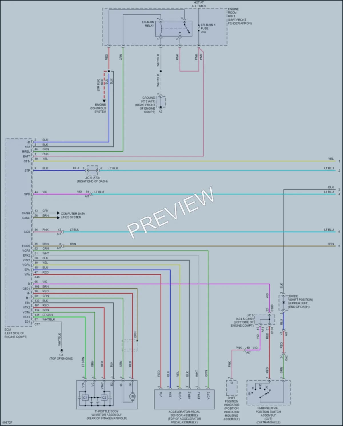 2020 Toyota CorollaHybrid Cruise Control wiring diagram preview