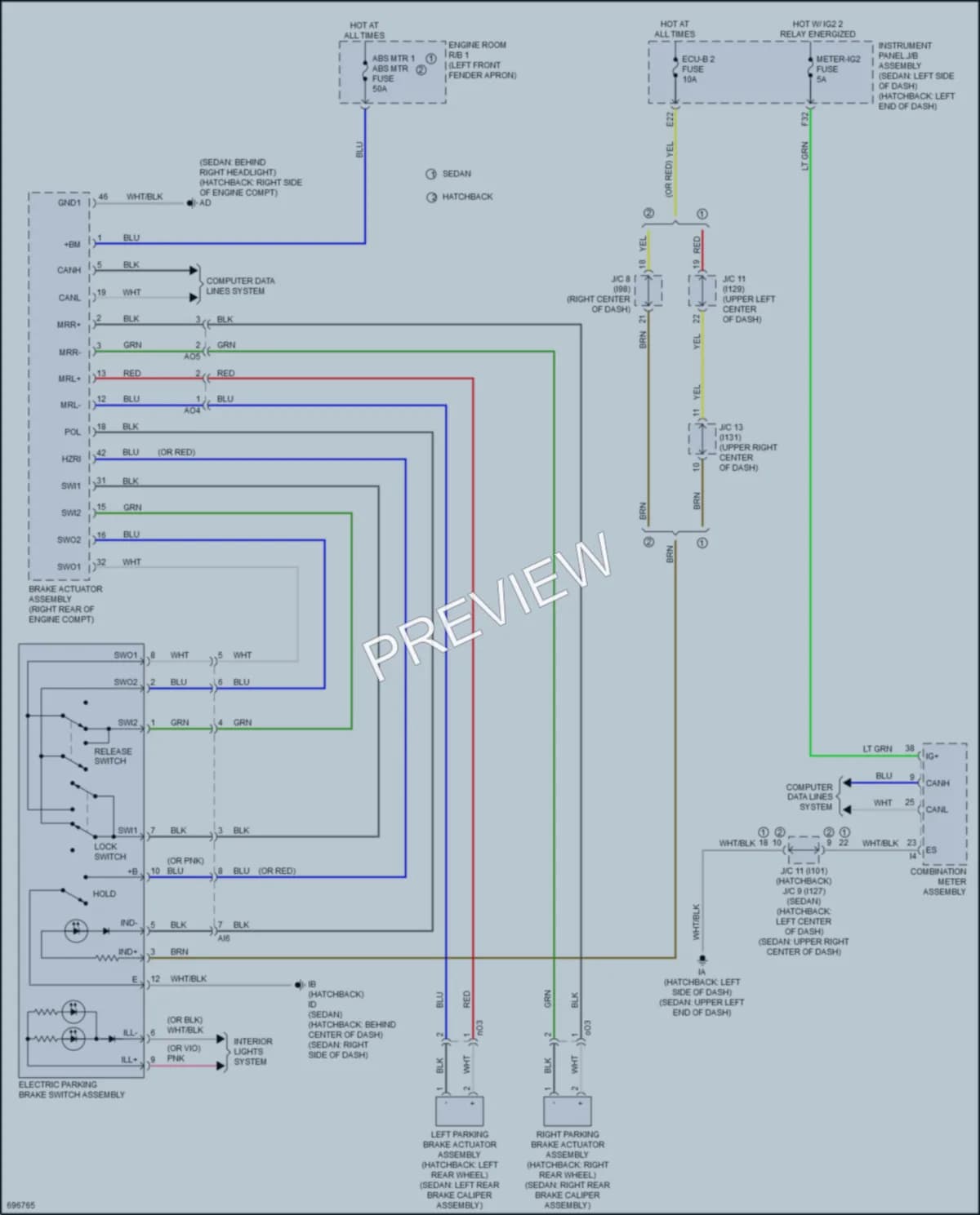 2020 Toyota CorollaHybrid Shift Interlock wiring diagram preview