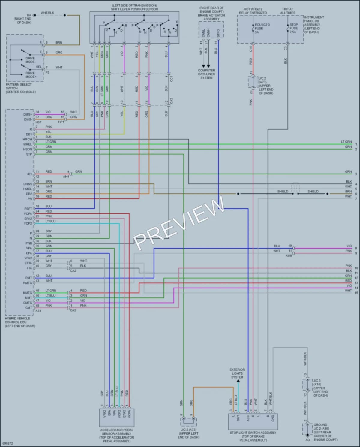2020 Toyota Highlander Transmission wiring diagram preview