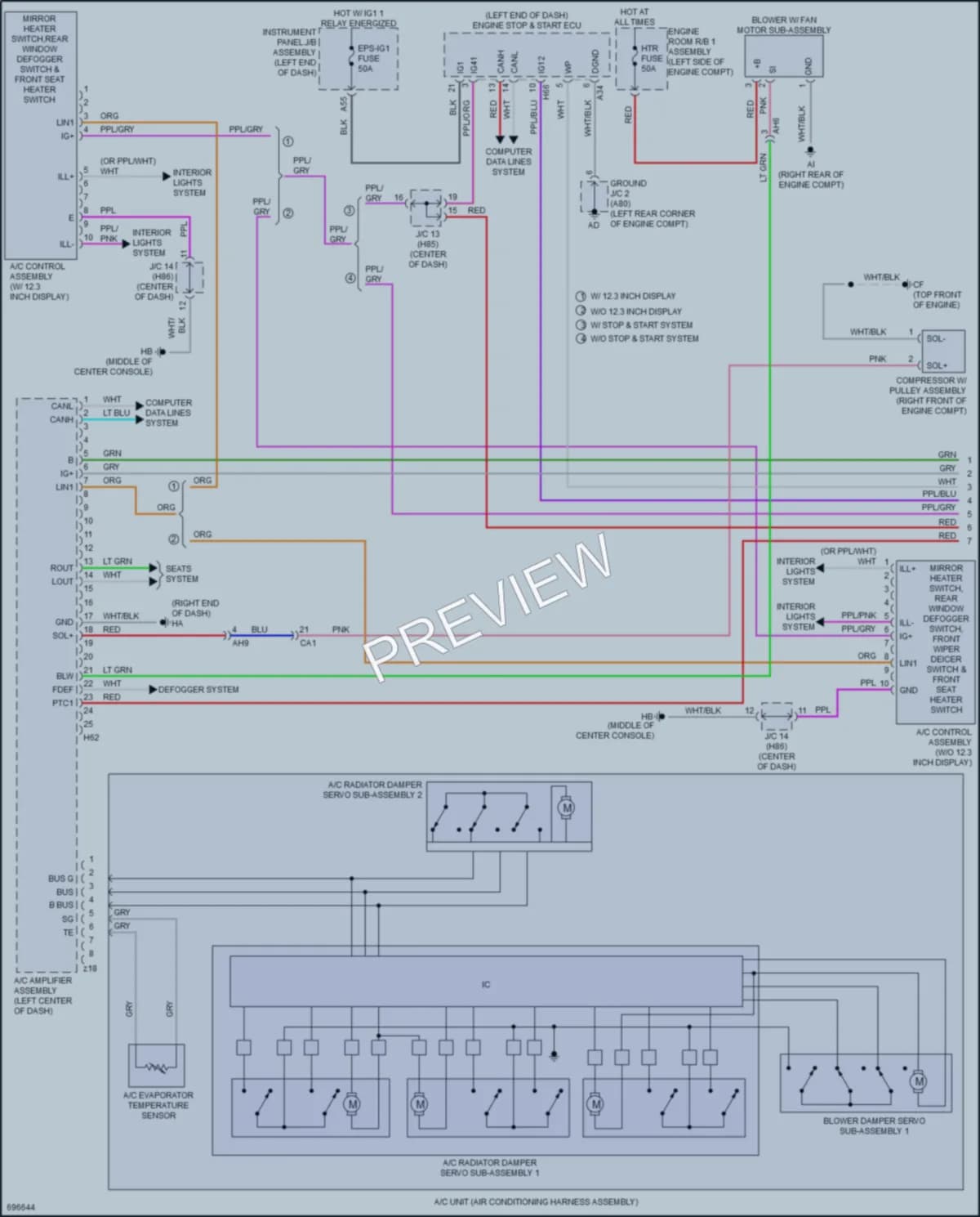 2020 Toyota HighlanderHybrid Air Conditioning wiring diagram preview