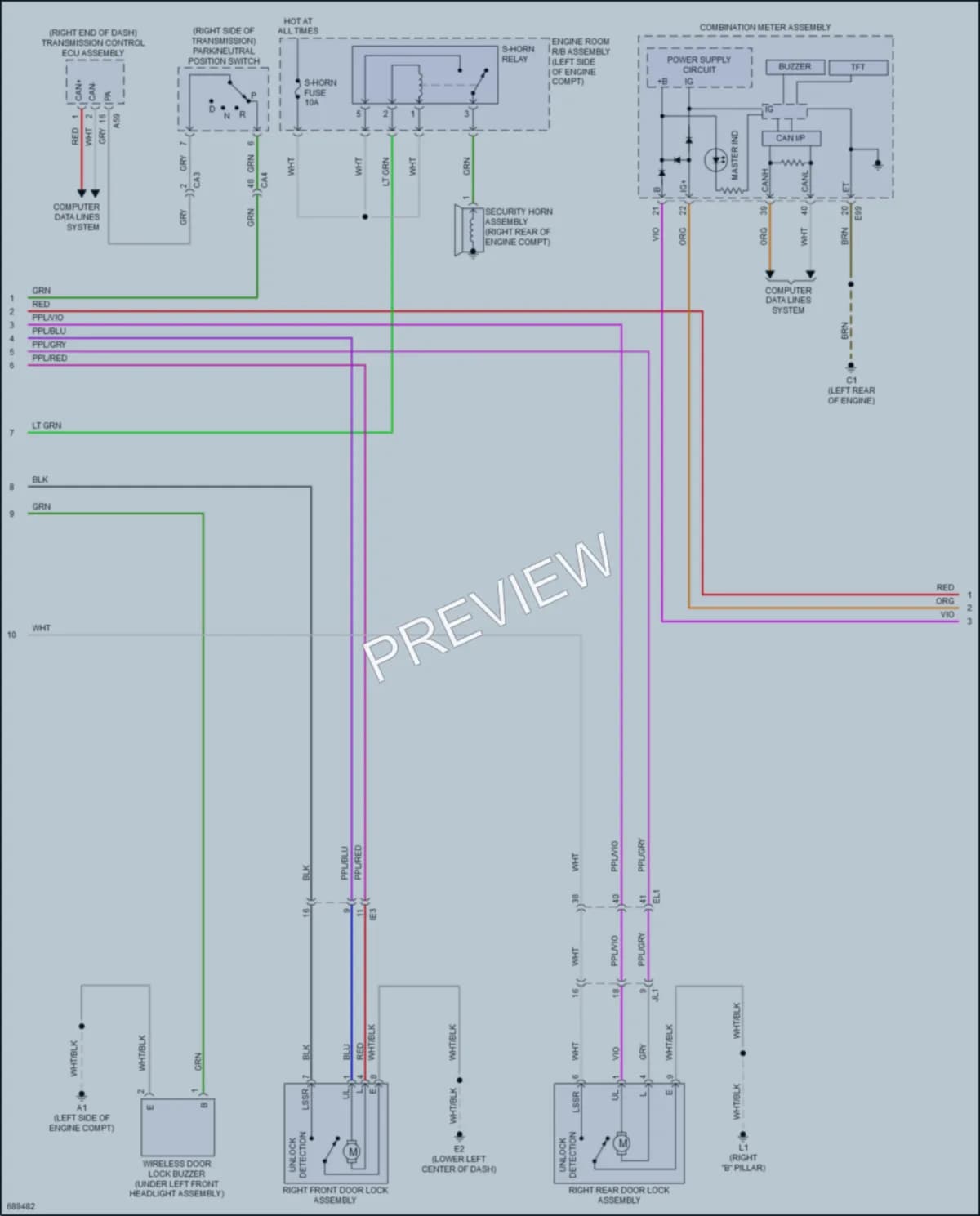 2020 Toyota LandCruiser Anti Theft wiring diagram preview
