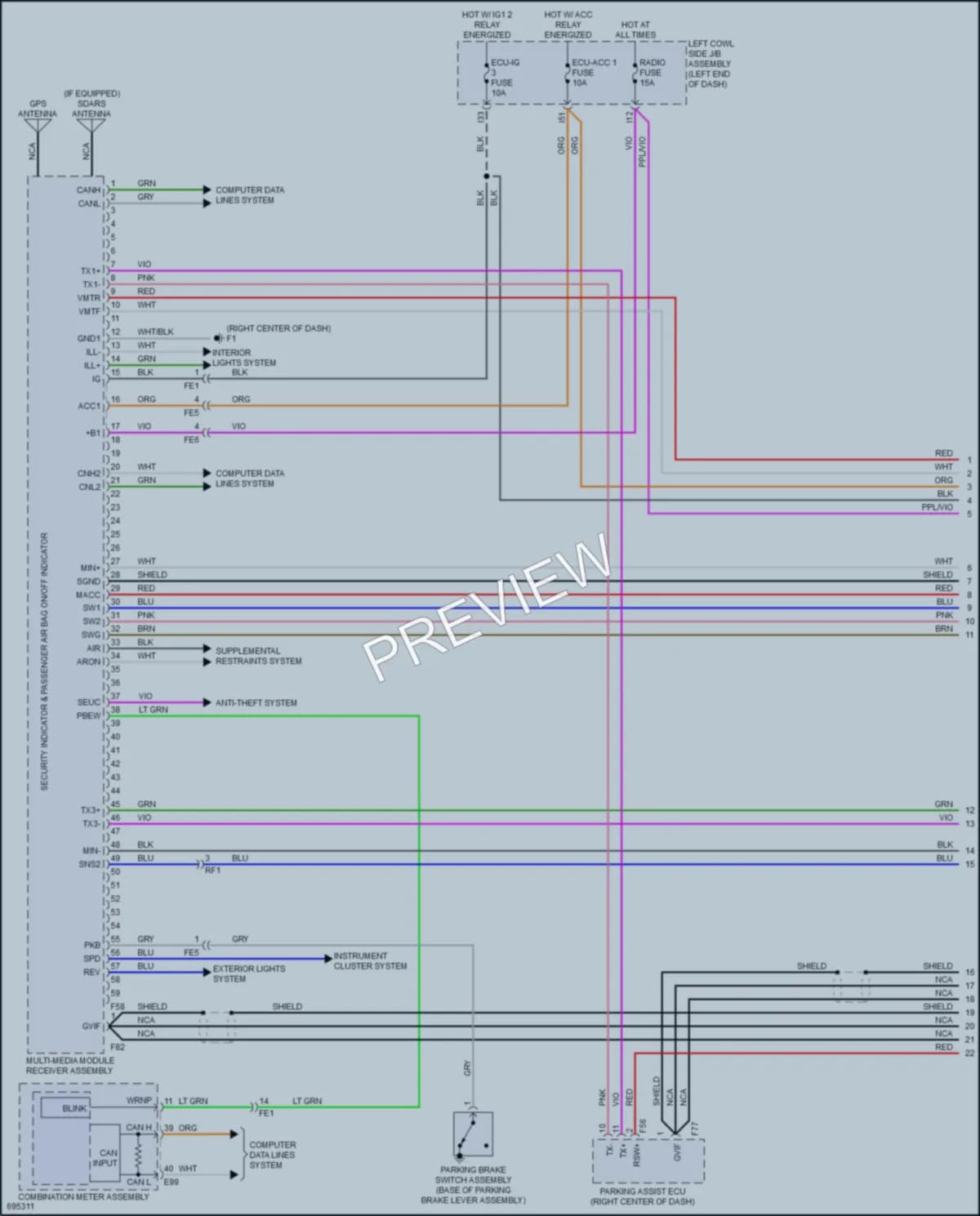 2020 Toyota LandCruiser Radio wiring diagram preview