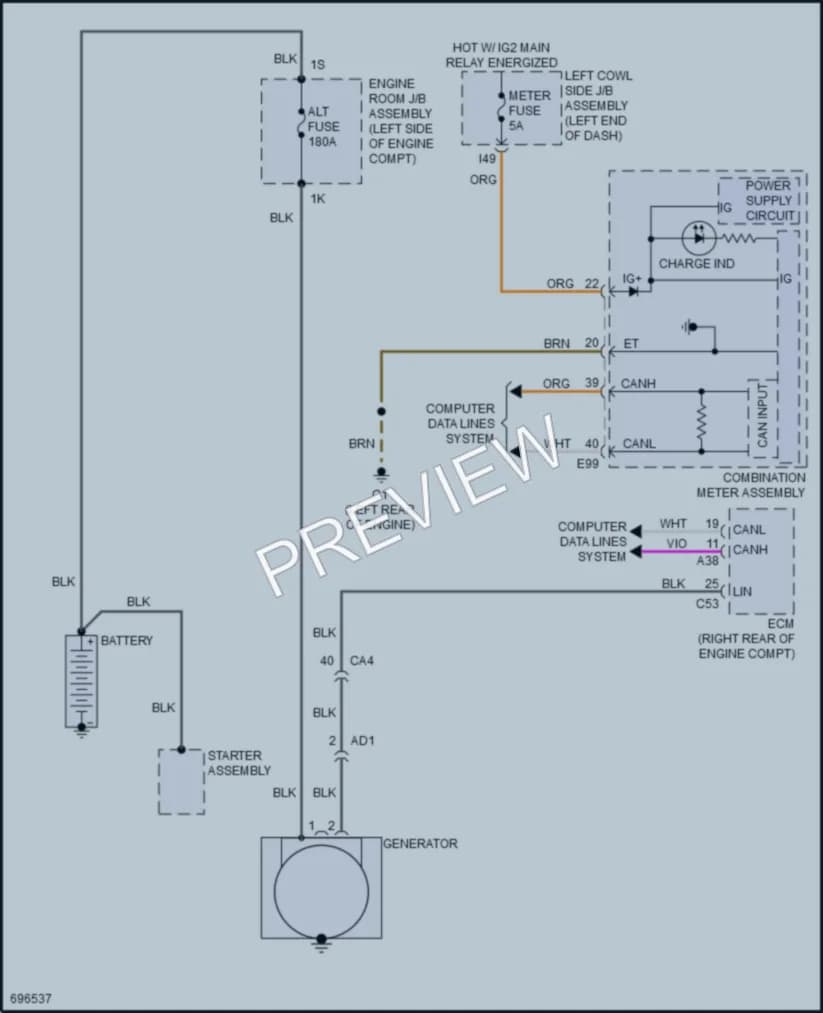 2020 Toyota LandCruiser Starting Charging wiring diagram preview
