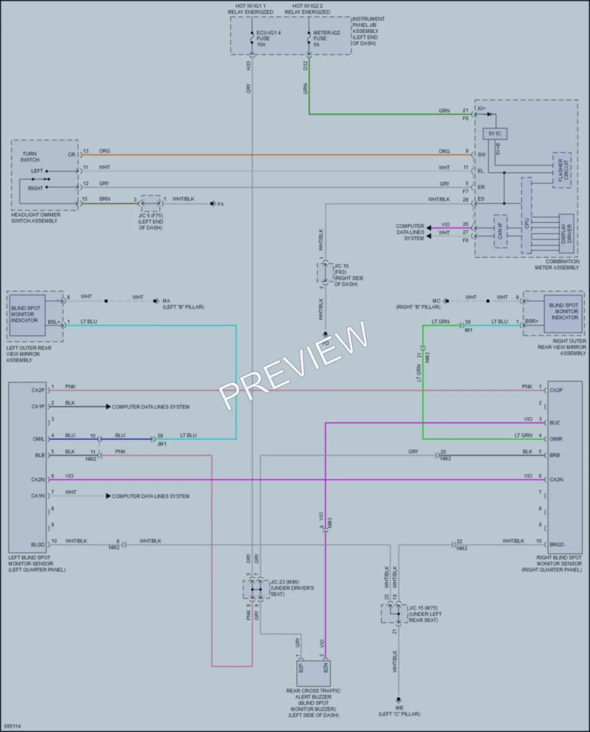 2020 Toyota Fwd Navigation wiring diagram preview with protected circuit layout