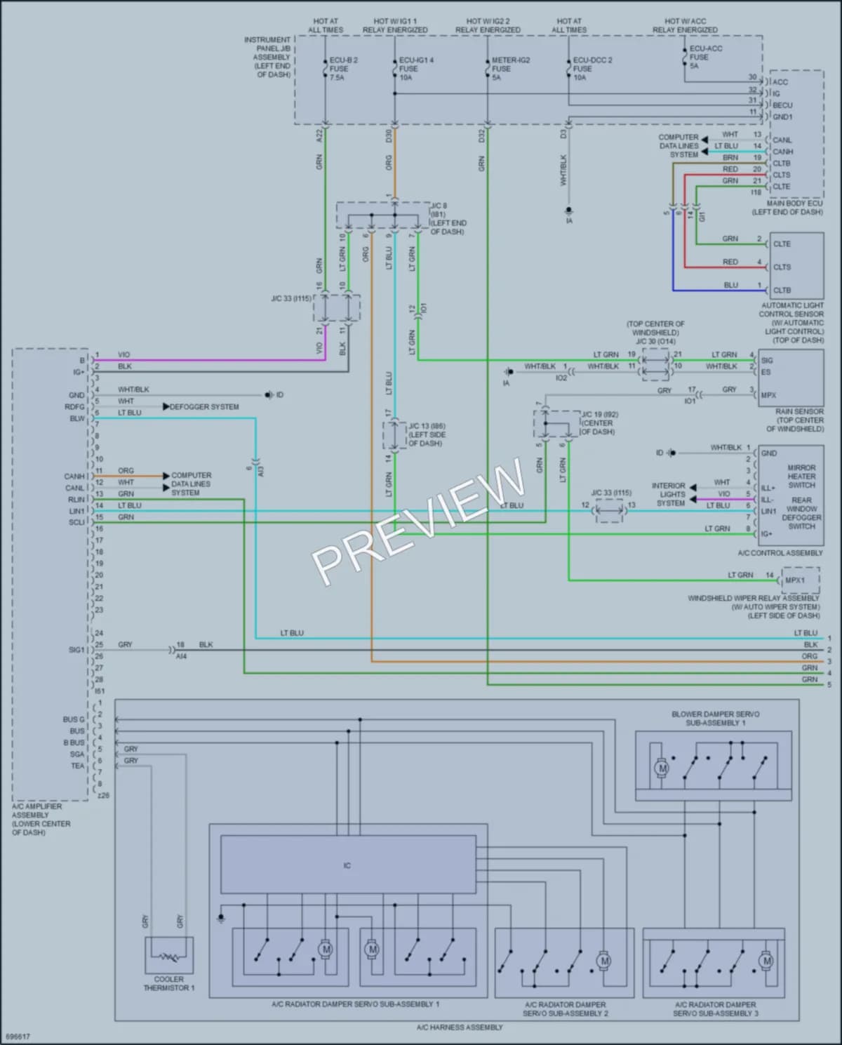 2020 Toyota PriusPrime Air Conditioning wiring diagram preview