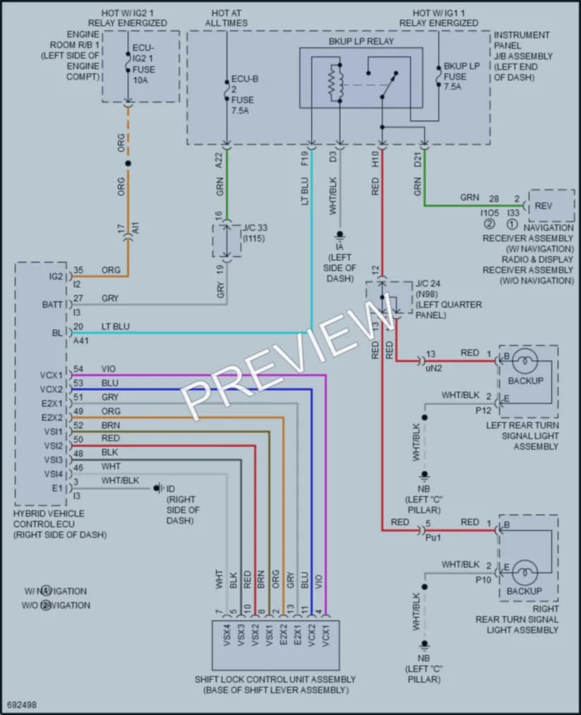 2020 Toyota PriusPrime Exterior Lights wiring diagram preview