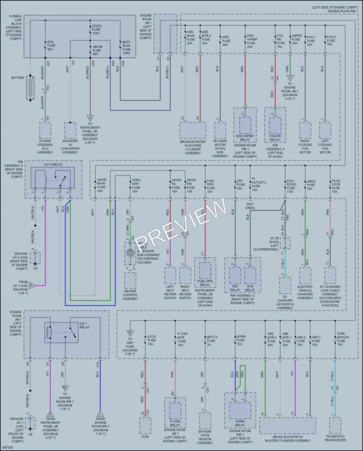 2020 Toyota PriusPrime Power Distribution wiring diagram preview