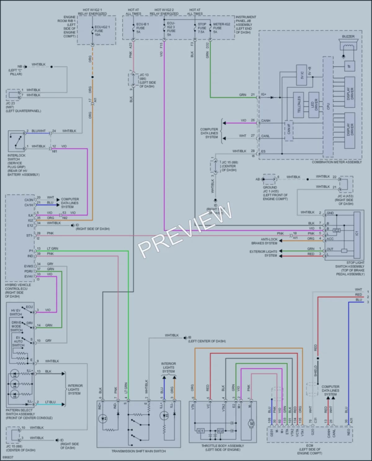 2020 Toyota PriusPrime Transmission wiring diagram preview