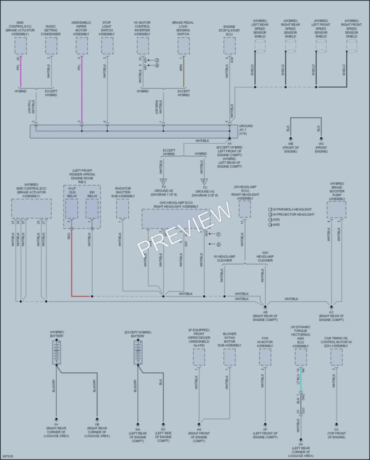 2020 Toyota RAV4Hybrid Ground Distribution wiring diagram preview
