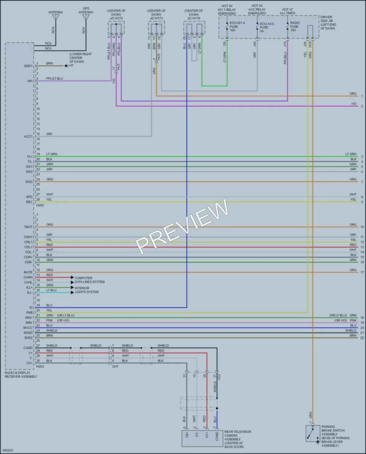 2020 Toyota Sequoia Radio wiring diagram preview