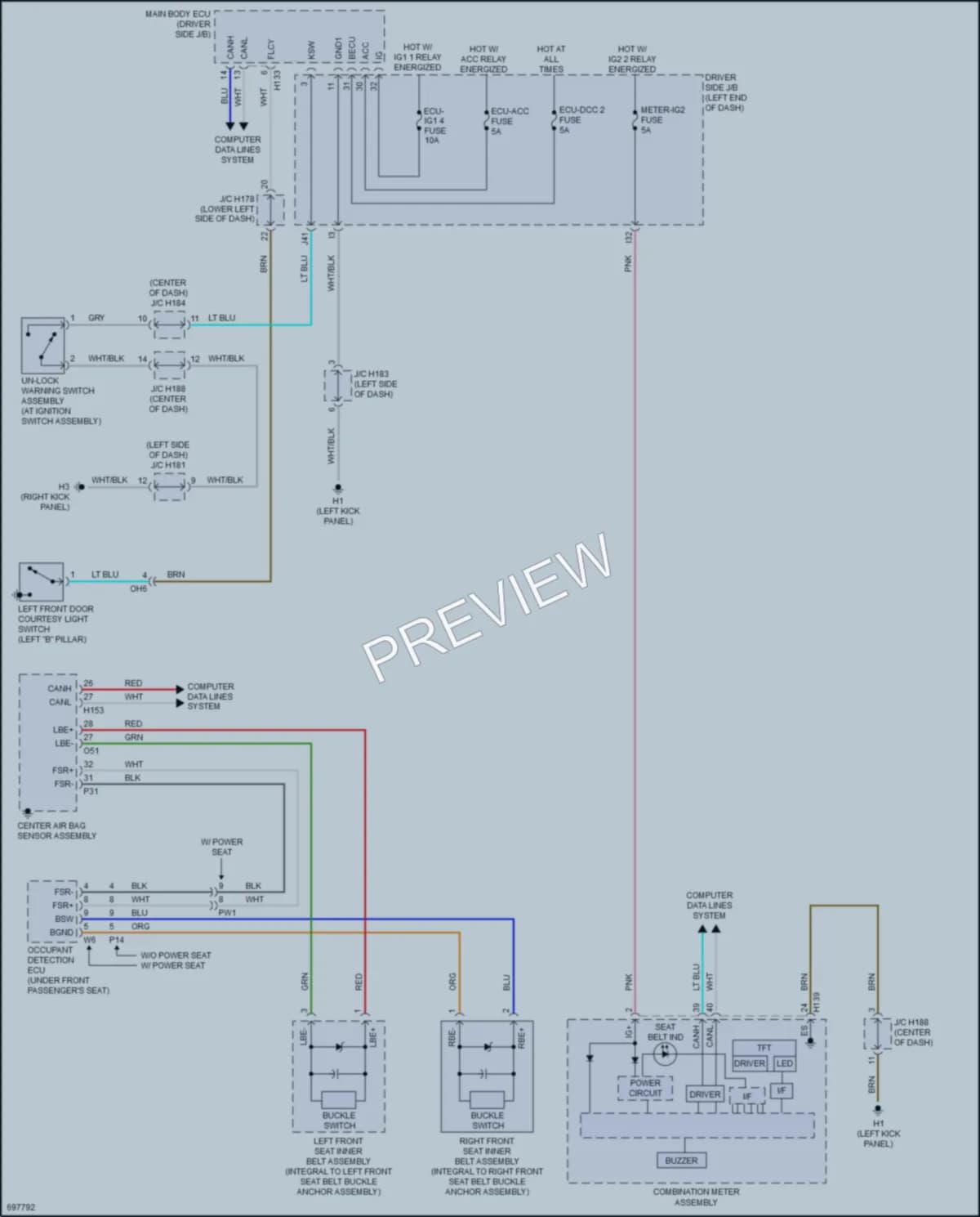 2020 Toyota Sequoia Warning Systems wiring diagram preview