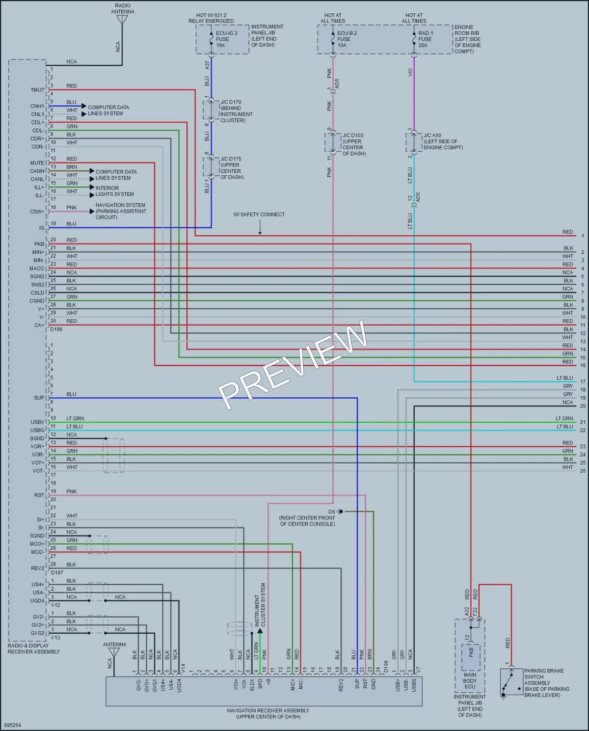 2020 Toyota Sienna Radio wiring diagram preview